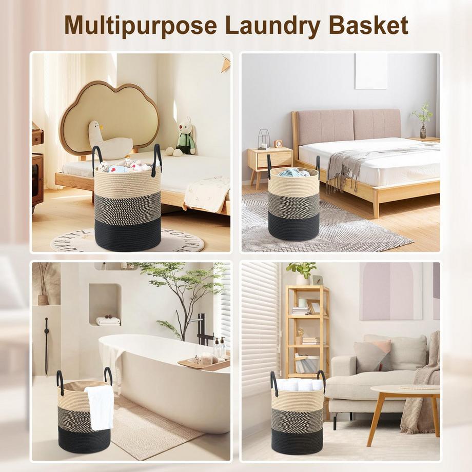 Alopini Gewebter Baumwollwäschekorbgewebter Baumwollwäschekorb  