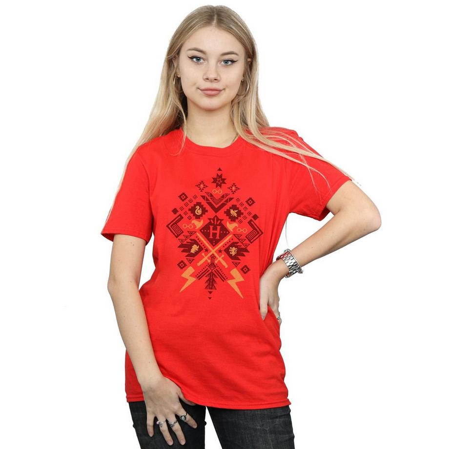 Harry Potter Aztec Print T-Shirt Coupe Ample  