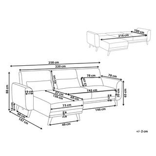 Beliani Ecksofa aus Polyester Modern OLLSTA  