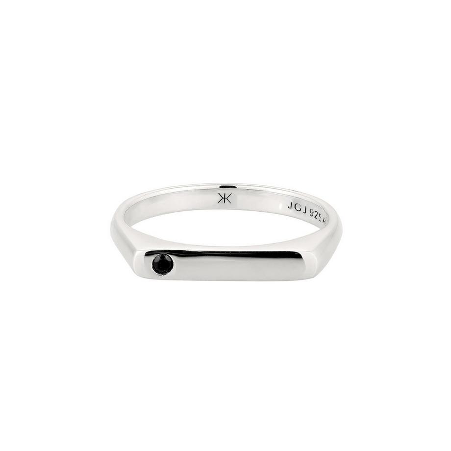 Kuzzoi  Bague Bague Signet Zirconia 925 Sterling Silver 
