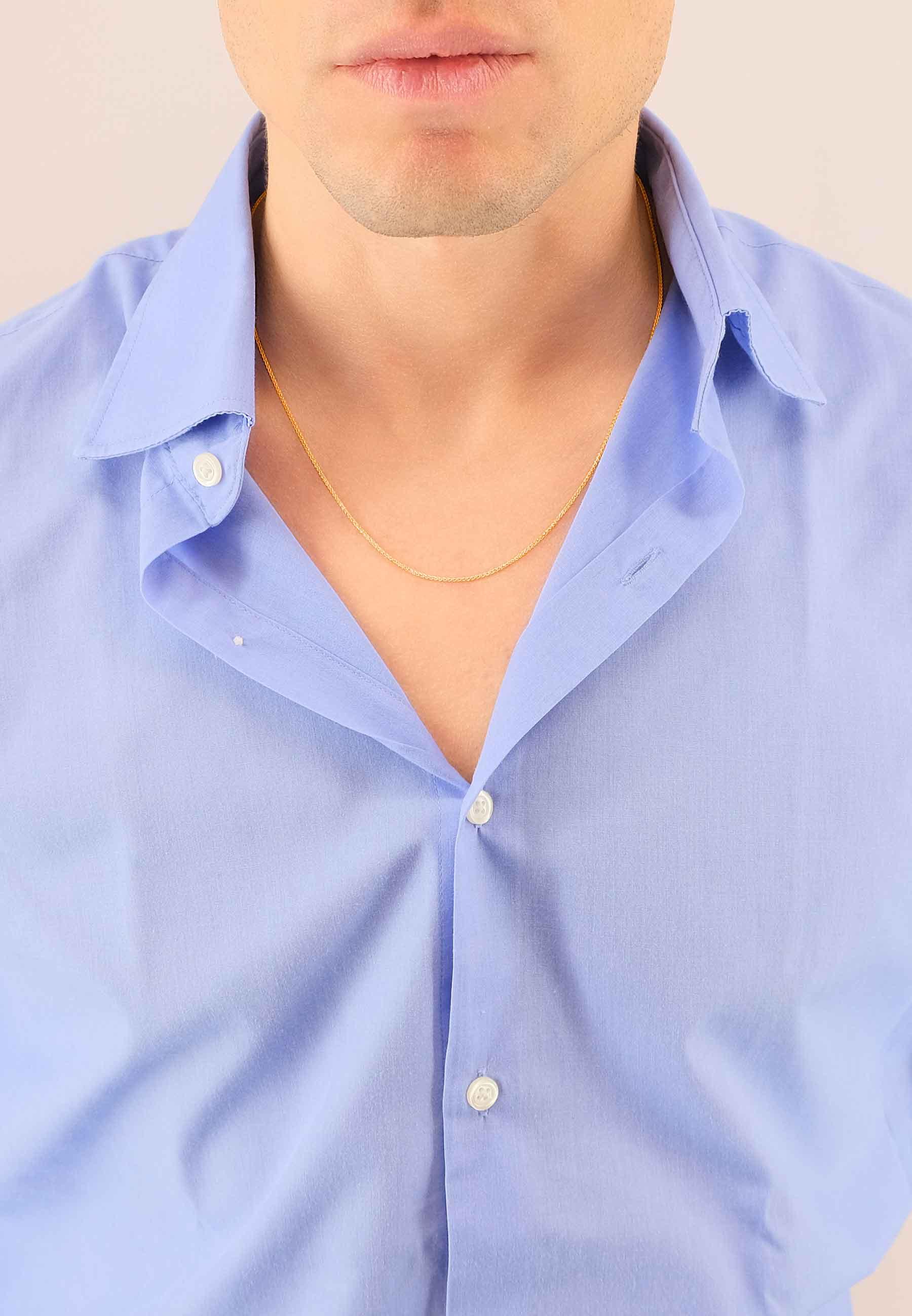 MUAU Schmuck  Collier Zopf Rotgold 750, 1.2mm, 50cm 