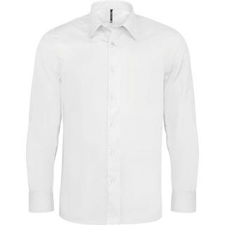 Kariban Camicia Cotone Elastan Maniche Lunghe  