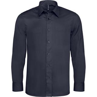 Kariban Camicia Cotone Elastan Maniche Lunghe  