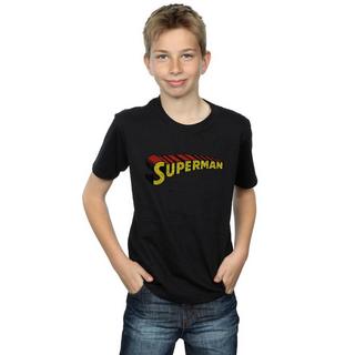 DC COMICS  Tshirt SUPERMAN TELESCOPIC CRACKLE LOGO 