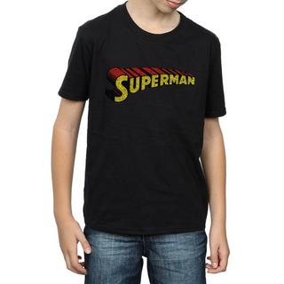 DC COMICS  Tshirt SUPERMAN TELESCOPIC CRACKLE LOGO 