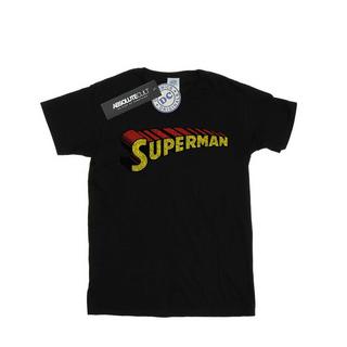 DC COMICS  Superman Telescopic Crackle Logo TShirt 