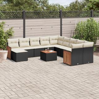 VidaXL set divano da giardino Polirattan  