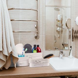 Northix Set di 3 cestini portaoggetti in bambù  