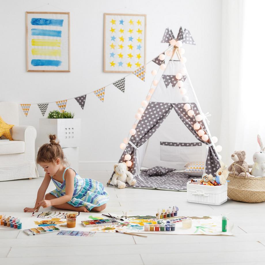 Northix Lot de 3 paniers de rangement en bambou  