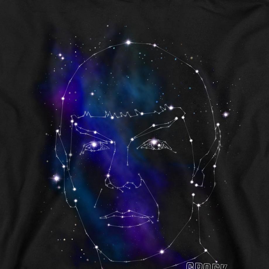 Star Trek Spock Felpa Stampa Costellazione  