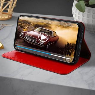 Avizar  Etui Huawei P40 Lite Cuir Rouge 