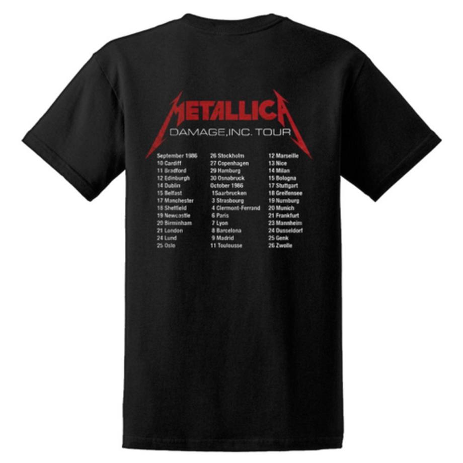 Metallica  Master Of Puppets European Tour ´86 Maglietta Stampa Posteriore 