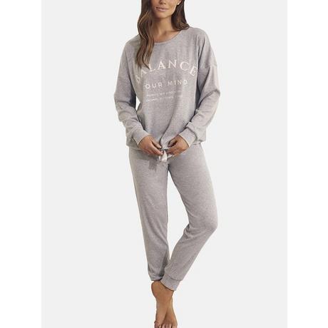 Selmark  Pyjama tenue d'intérieur pantalon top manches longues Cotton 