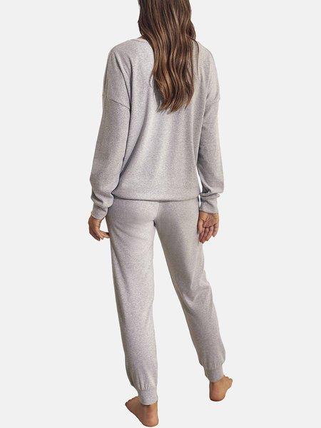 Selmark  Pyjama Hausanzug Hose Top Langarm Cotton 