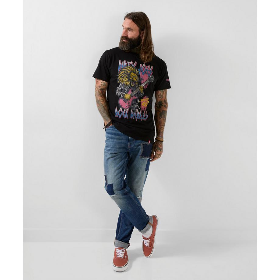 Joe Browns T-Shirt Rocker con Stampa Leone Chitarrista  