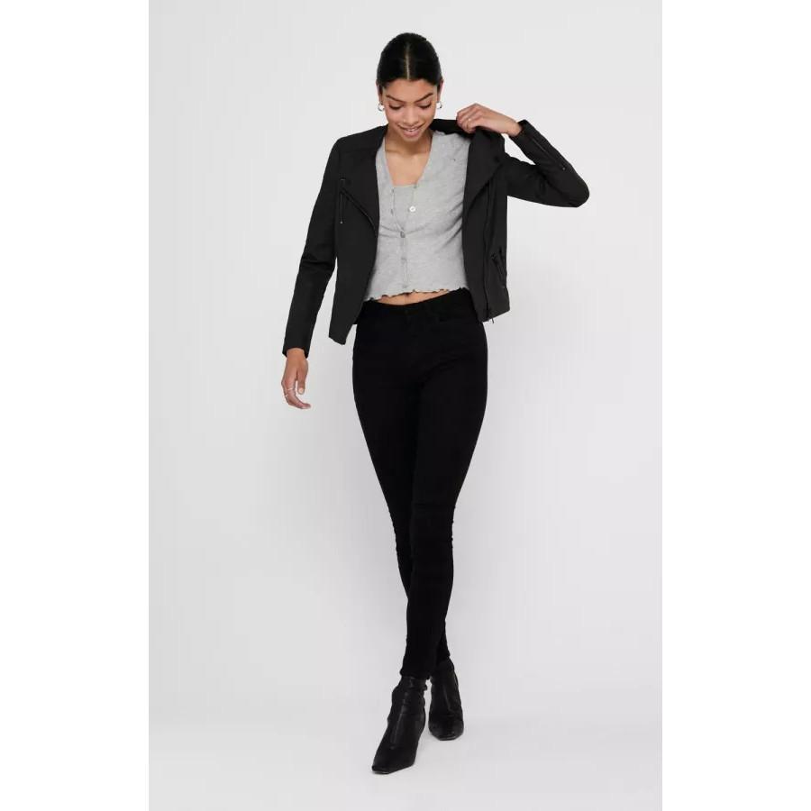 ONLY Giacca Biker Effetto Pelle  