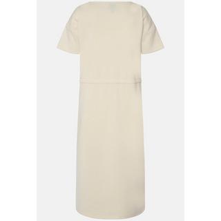 Ulla Popken Robe d'intérieur en molleton Oversize Col Rond Manches Courtes  