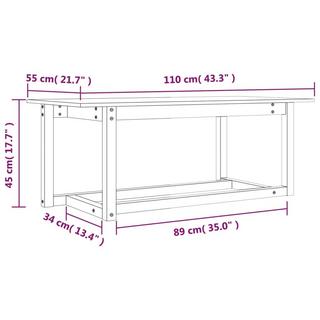 VidaXL Couchtisch holz  