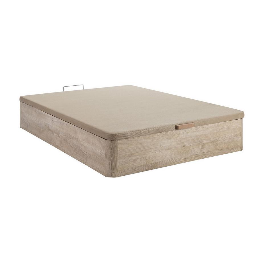 Vente-unique Set aus Bettgestell mit Bettkasten + Federkernmatratze mit Memory Schaum - 160 x 200 cm - Stärke 15 cm - Holzfarben hell - WOLKENLOS von MORGENGOLD  