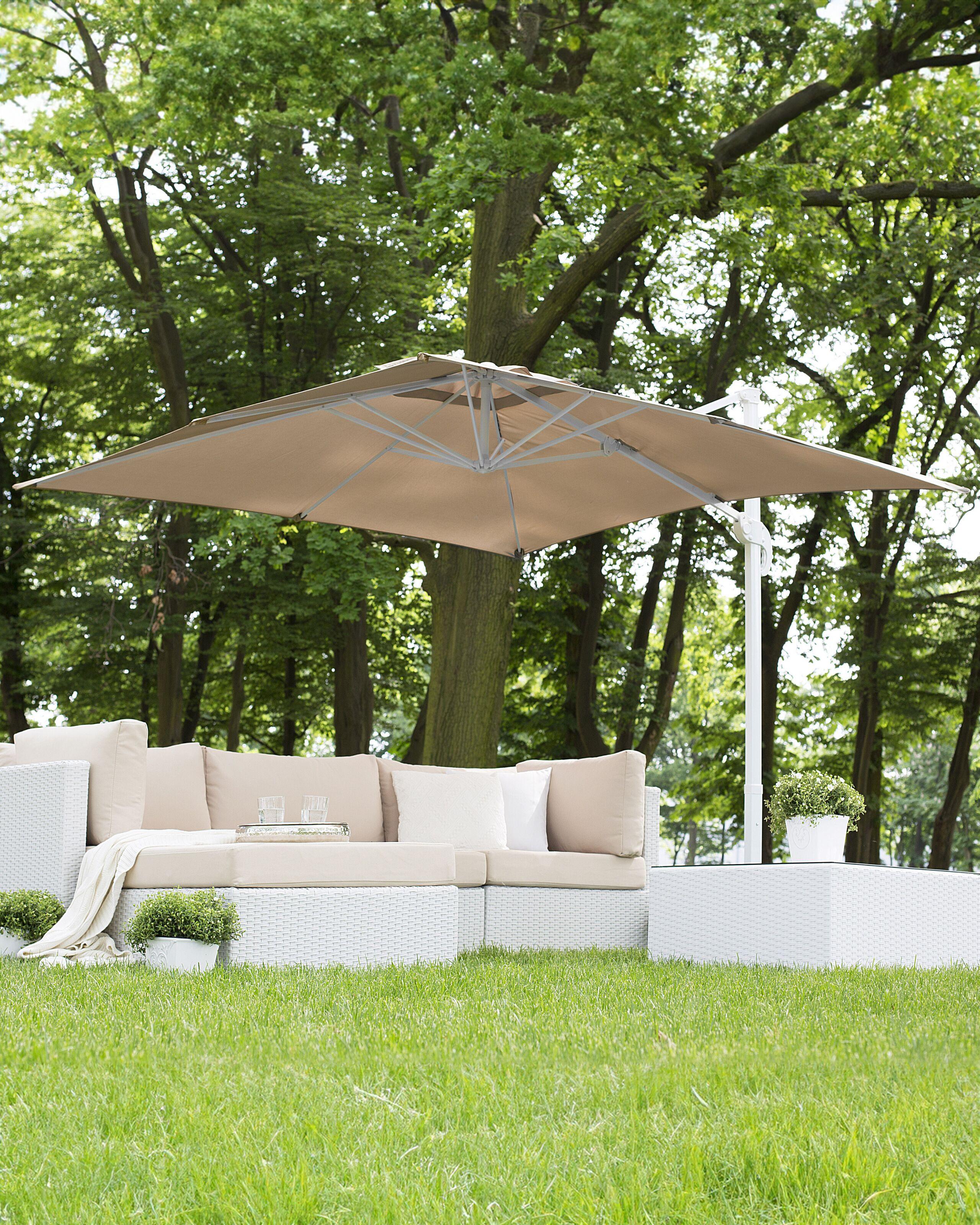 Beliani Ombrellone a sbalzo en Tessuto MONZA  