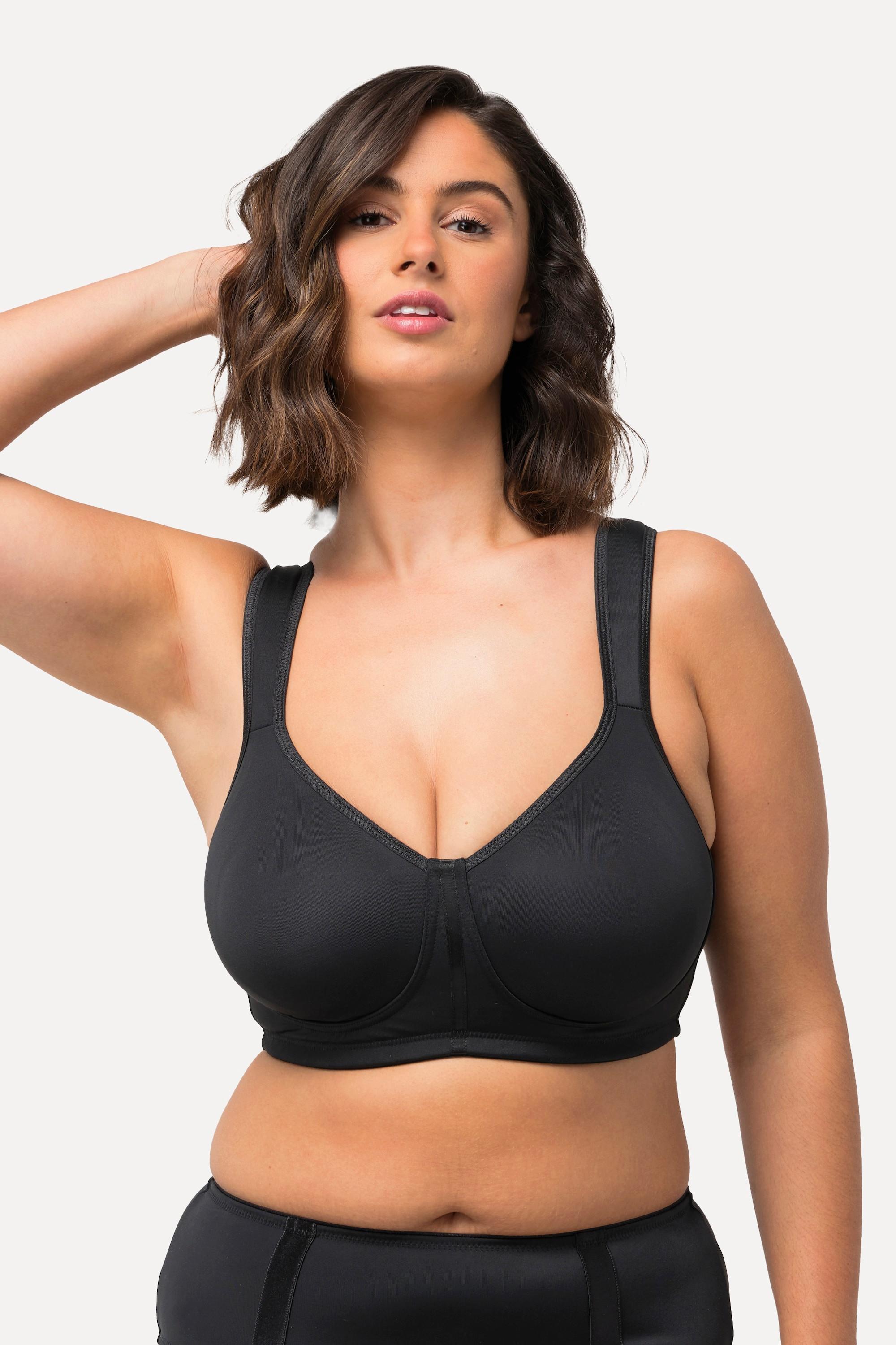 Ulla Popken  Reggiseno wellness in microfibra senza ferretto con coppa C-E 