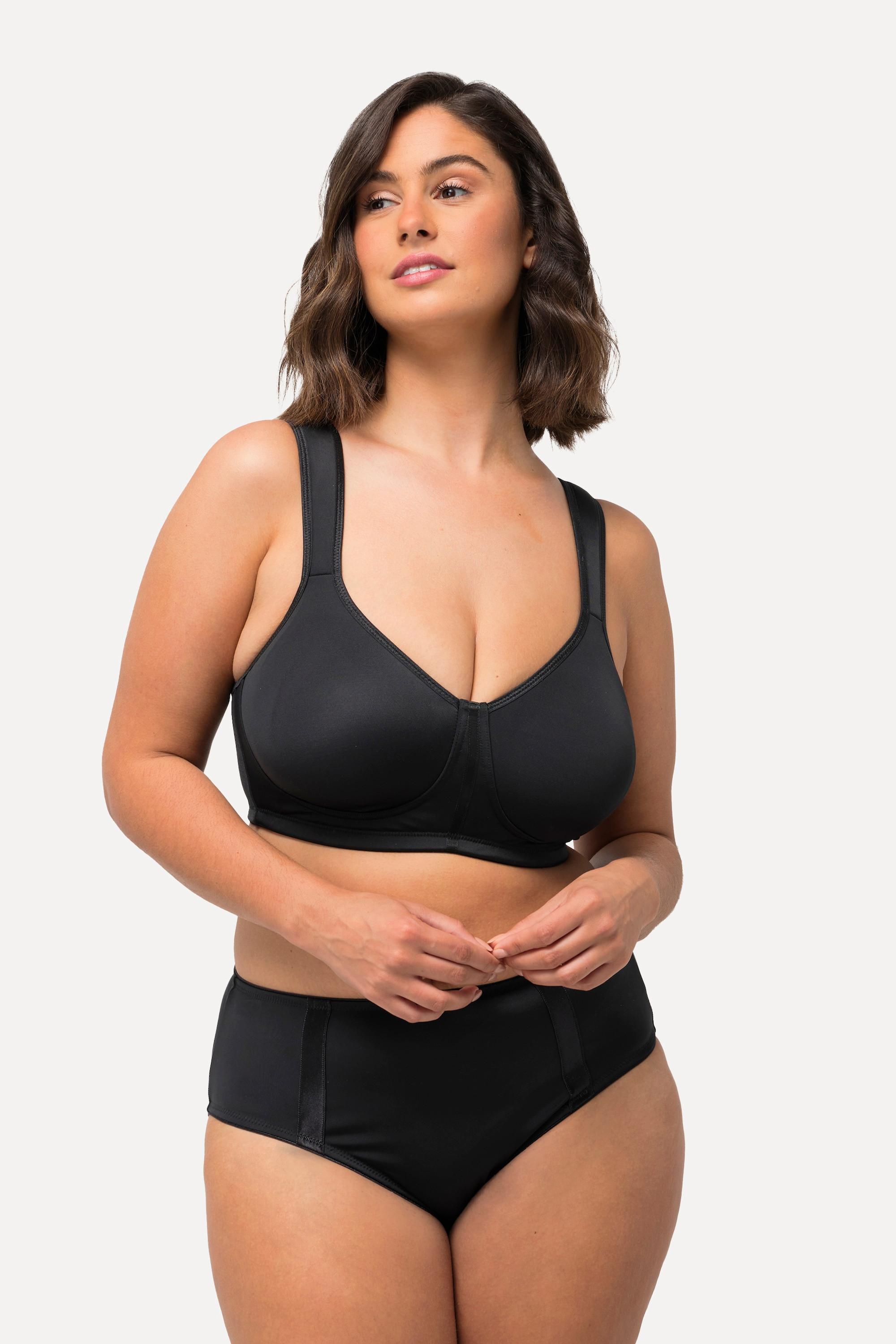 Ulla Popken  Reggiseno wellness in microfibra senza ferretto con coppa C-E 