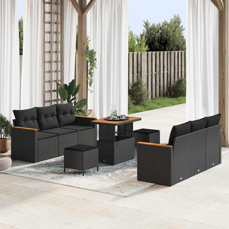 VidaXL Modulares sofa-set poly-rattan  
