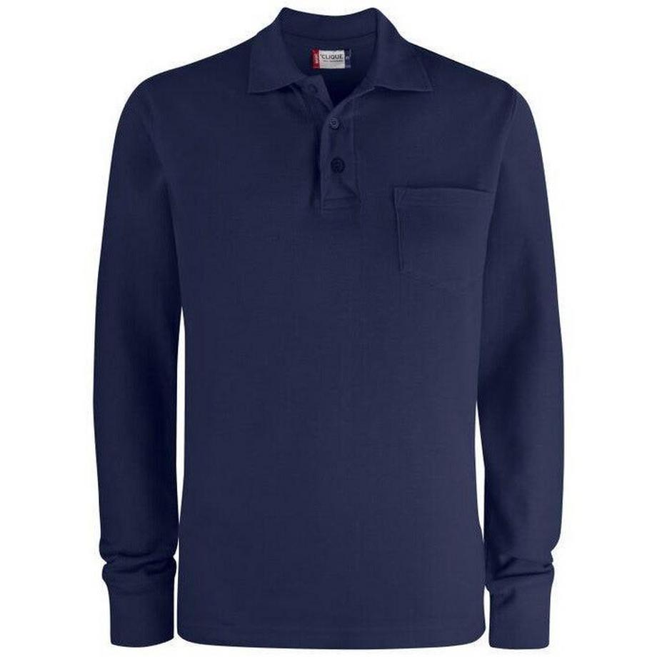 Clique Polo Manches Longues Basic avec Poche Poitrine  