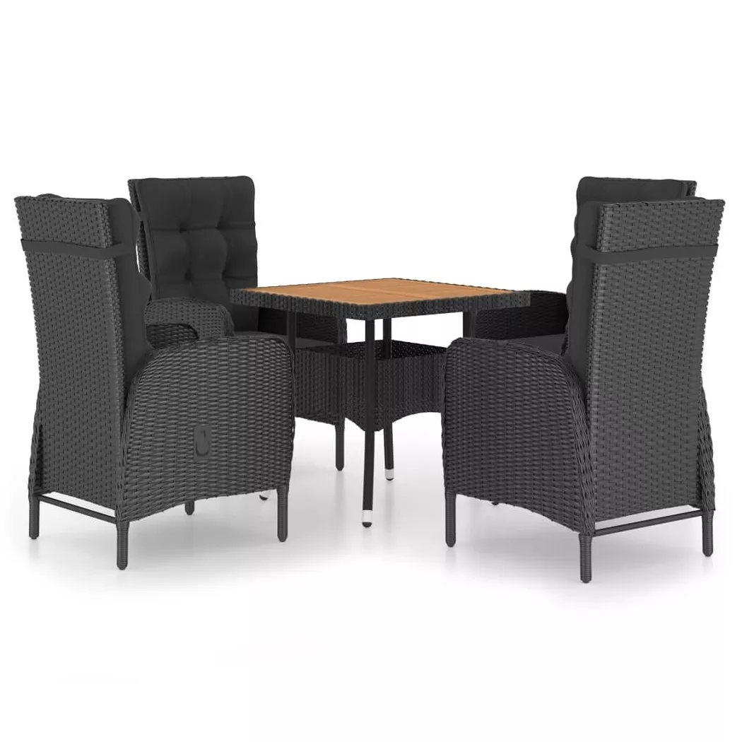 VidaXL - Gartenmöbel-set poly-rattan, One Size, Schwarz