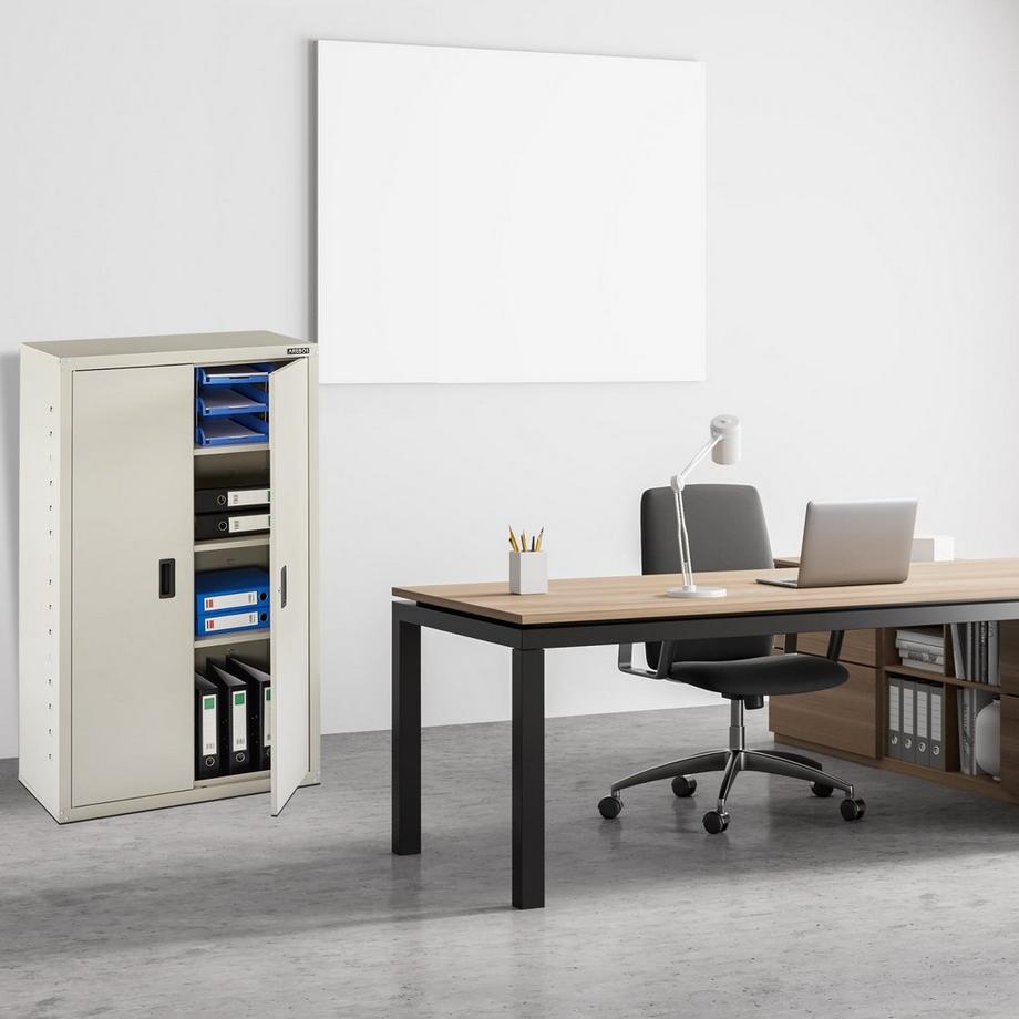 Arebos Aktenschrank Büroschrank Lagerschrank Materialschrank  Stahlschrank  