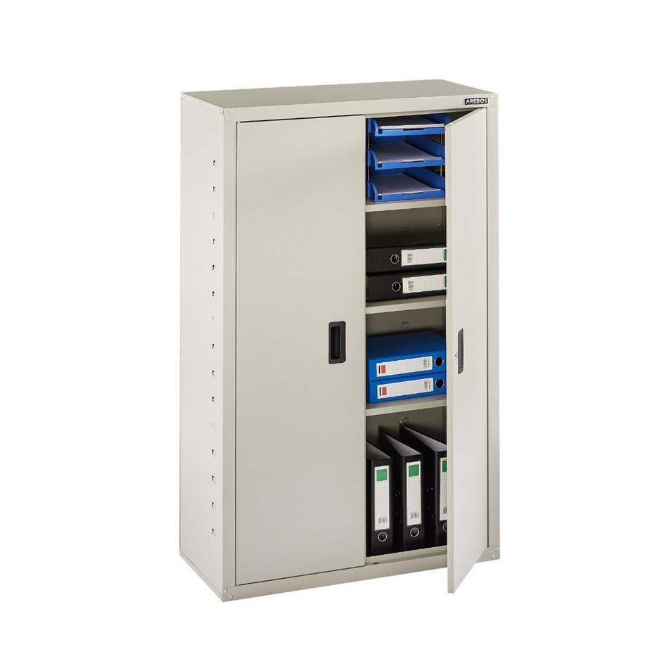 Arebos Aktenschrank Büroschrank Lagerschrank Materialschrank  Stahlschrank  