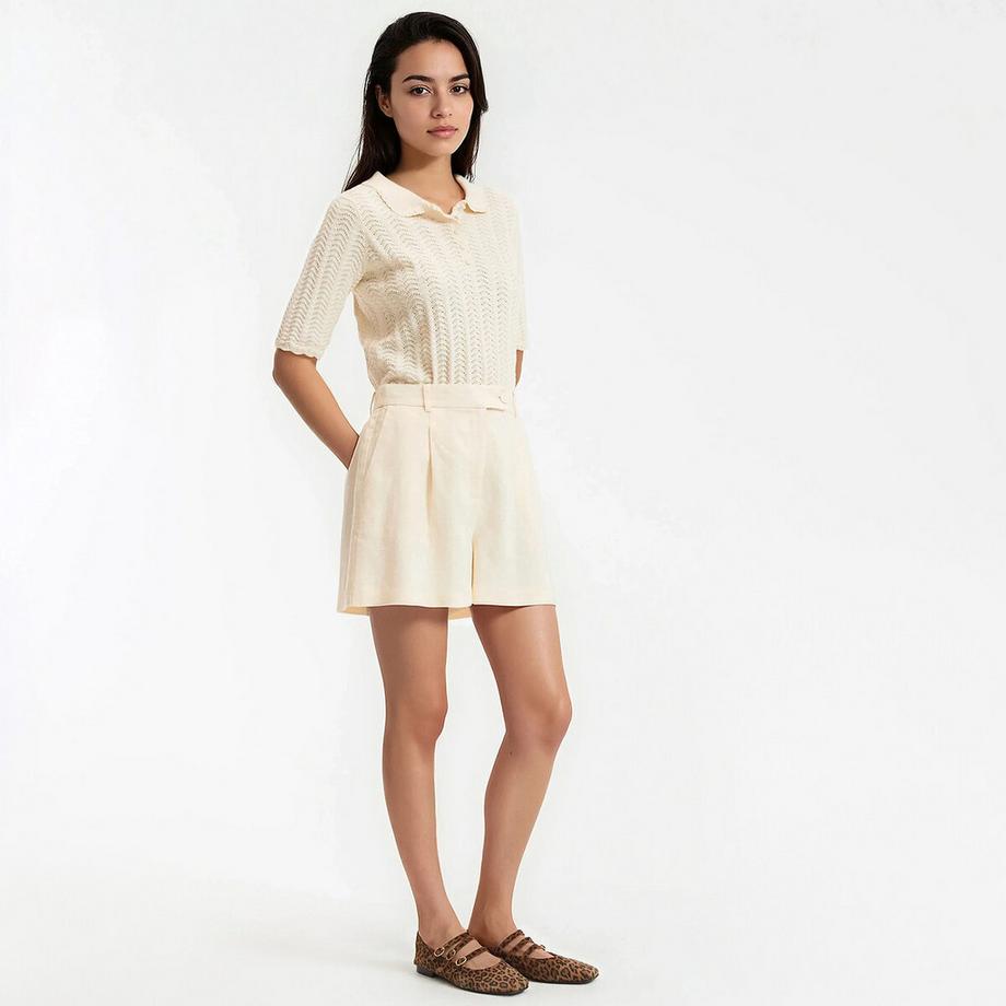 La Redoute Collections Short in Lino Pieghettato  