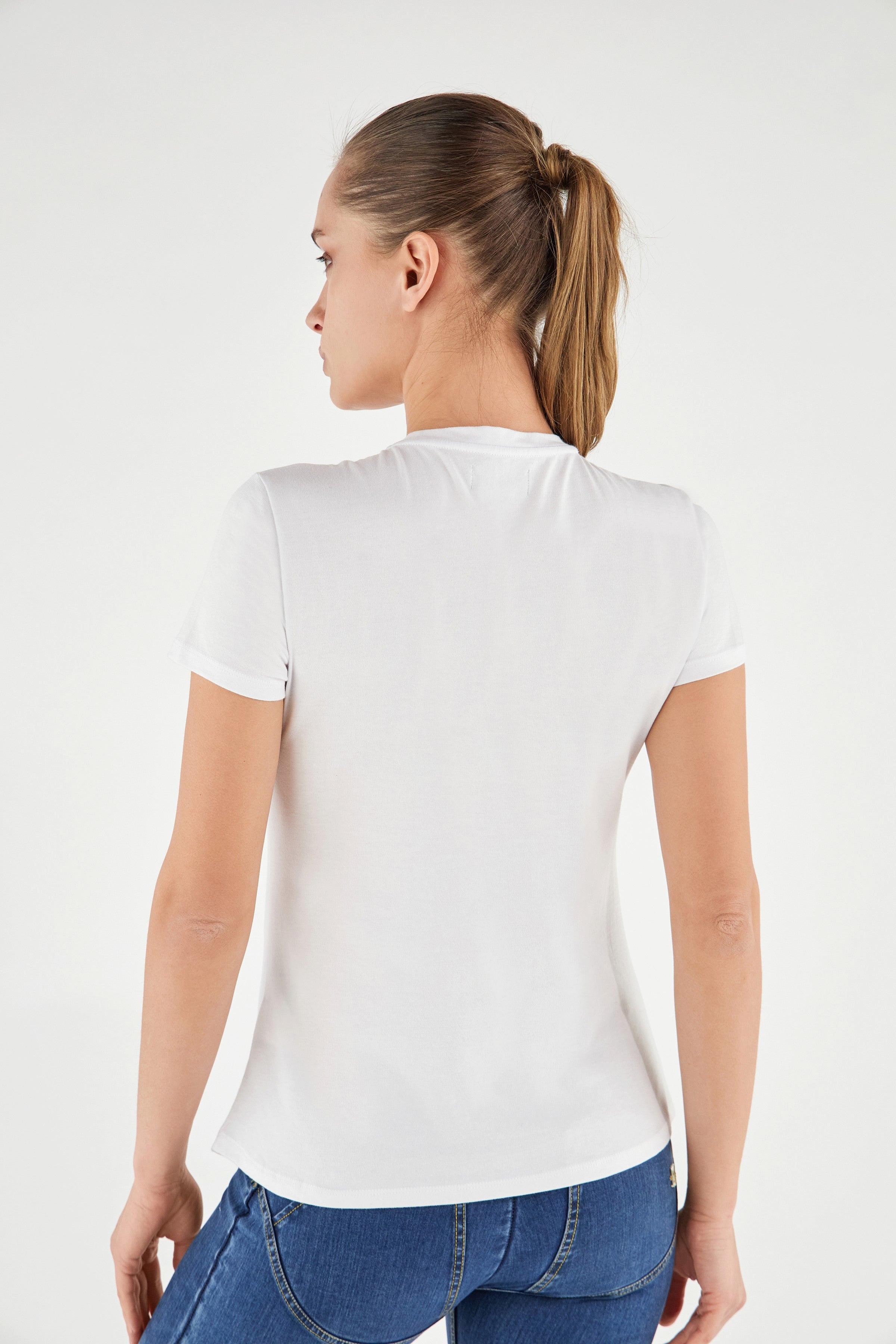 FREDDY Kurzarm T-Shirt mit Reptilmuster Logo  