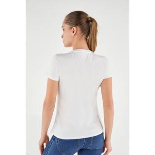 FREDDY Kurzarm T-Shirt mit Reptilmuster Logo  