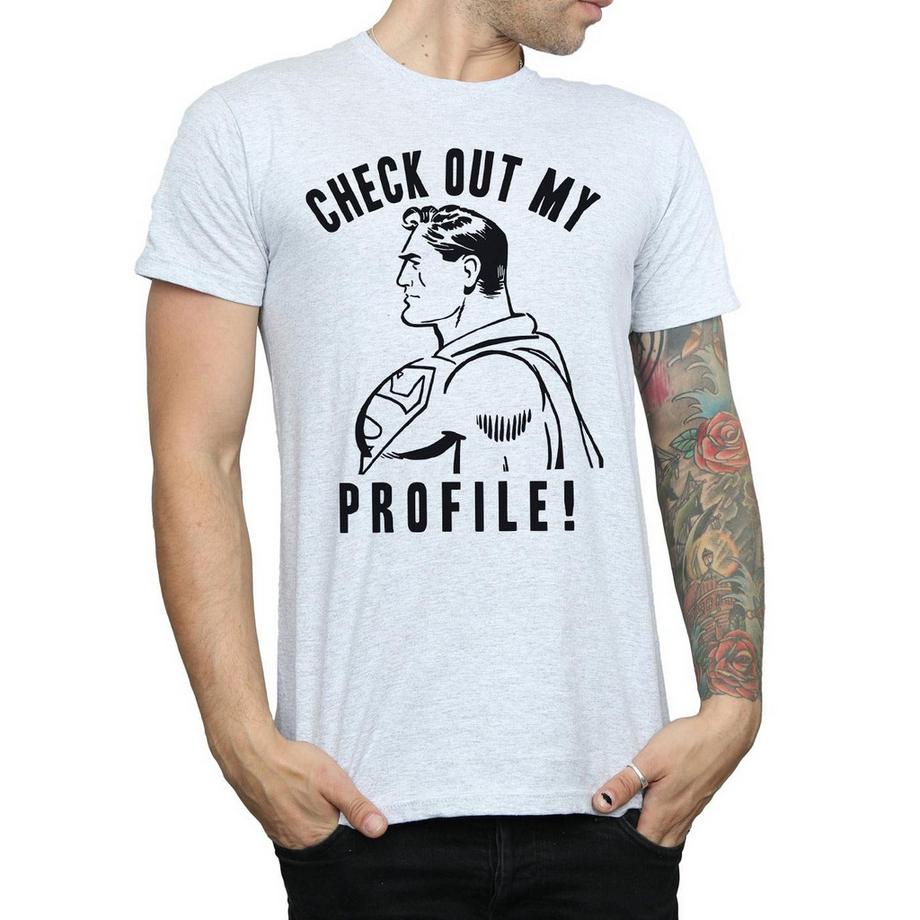 DC COMICS Superman Check Out My Profile T-Shirt  