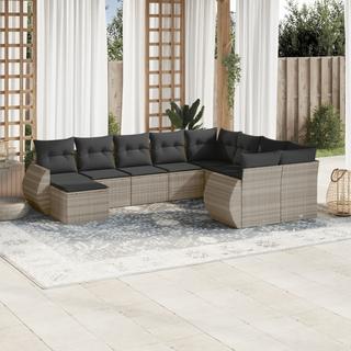 VidaXL set divano da giardino Polirattan  