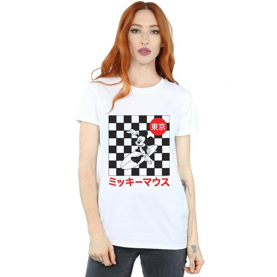 Disney Mickey Mouse Tokyo Surf T-Shirt Stampata  