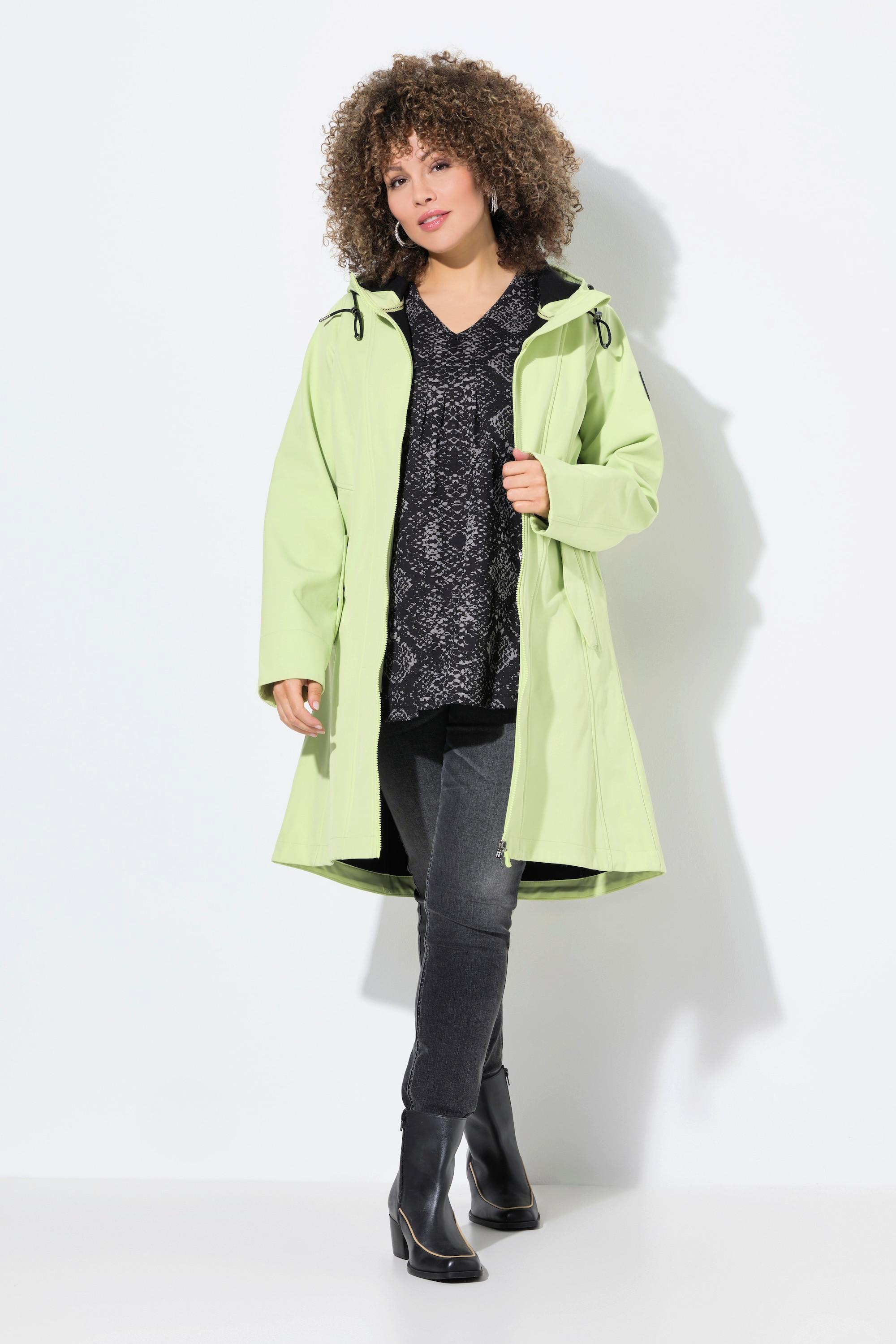 Ulla Popken HYPRAR Giacca Softshell Idrorepellente Cerniera a Doppio Cursore  