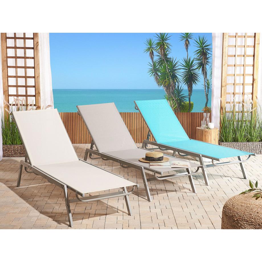 Beliani Lettino Prendisole en Acciaio Moderno NOLI  