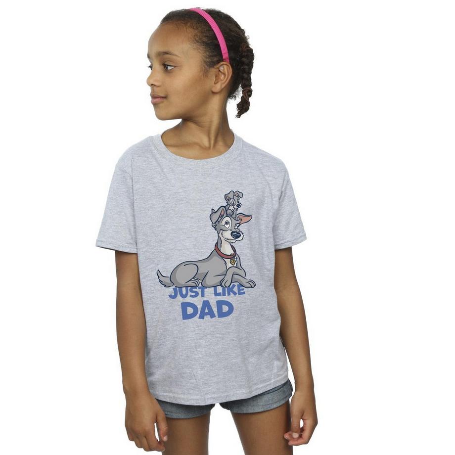 Disney  Lady And The Tramp Just Like Dad TShirt 