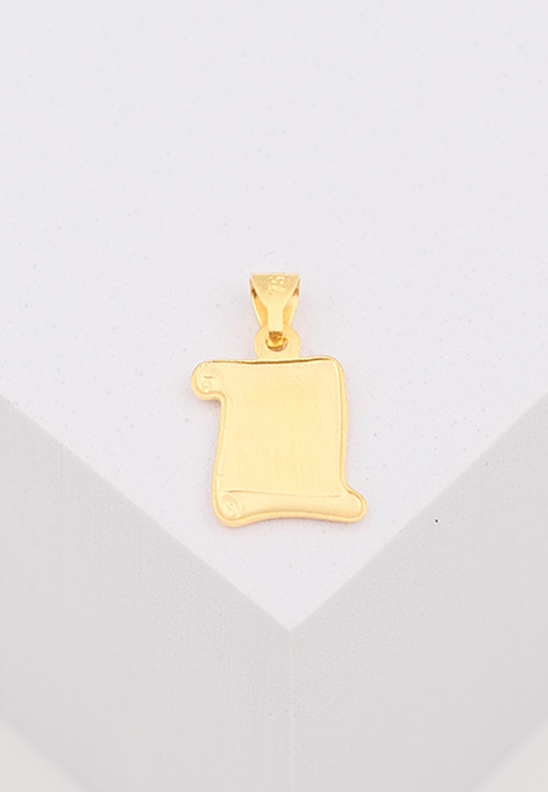 MUAU Schmuck  Pendentif ange en or jaune 750, rouleau, 16x10mm 