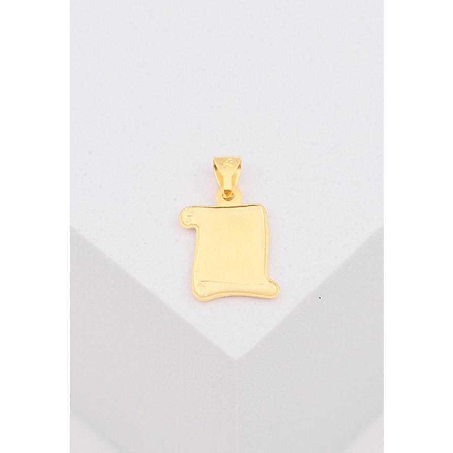 MUAU Schmuck  Engel Anhänger Gelbgold 750 Schriftrolle, 16x10mm 