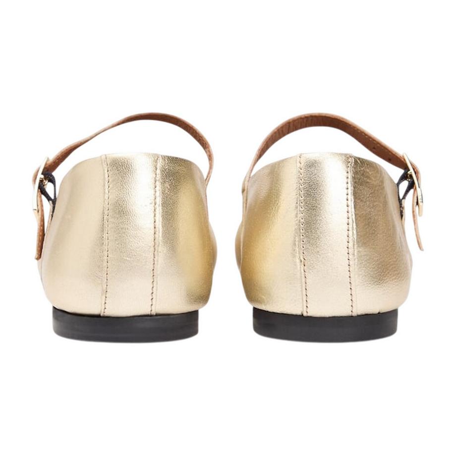 TOMMY HILFIGER Leder Ballerinas mit Metallic Finish  