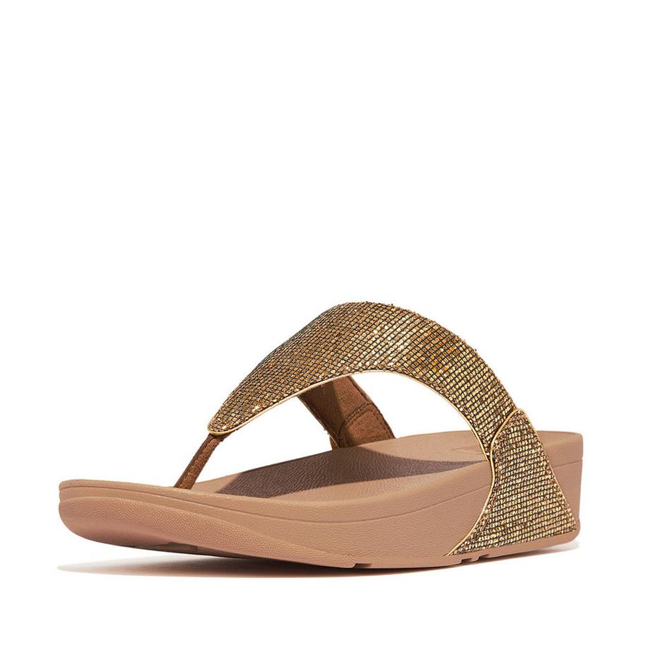 Fitflop Lulu Toe Post Glitterball Sandalen  