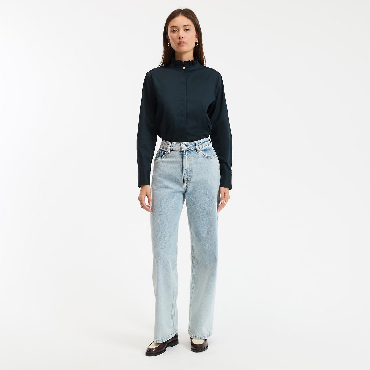 La Redoute Collections Camicetta Maniche Lunghe Collo a Volant  