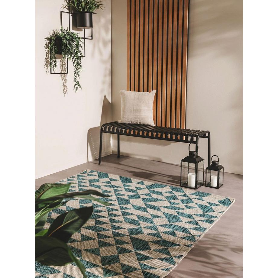 Benuta Tapis d'extérieur & intérieur Cleo Bleu  