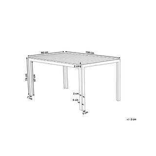 Beliani Table de jardin en Bois synthétique Industriel COMO  