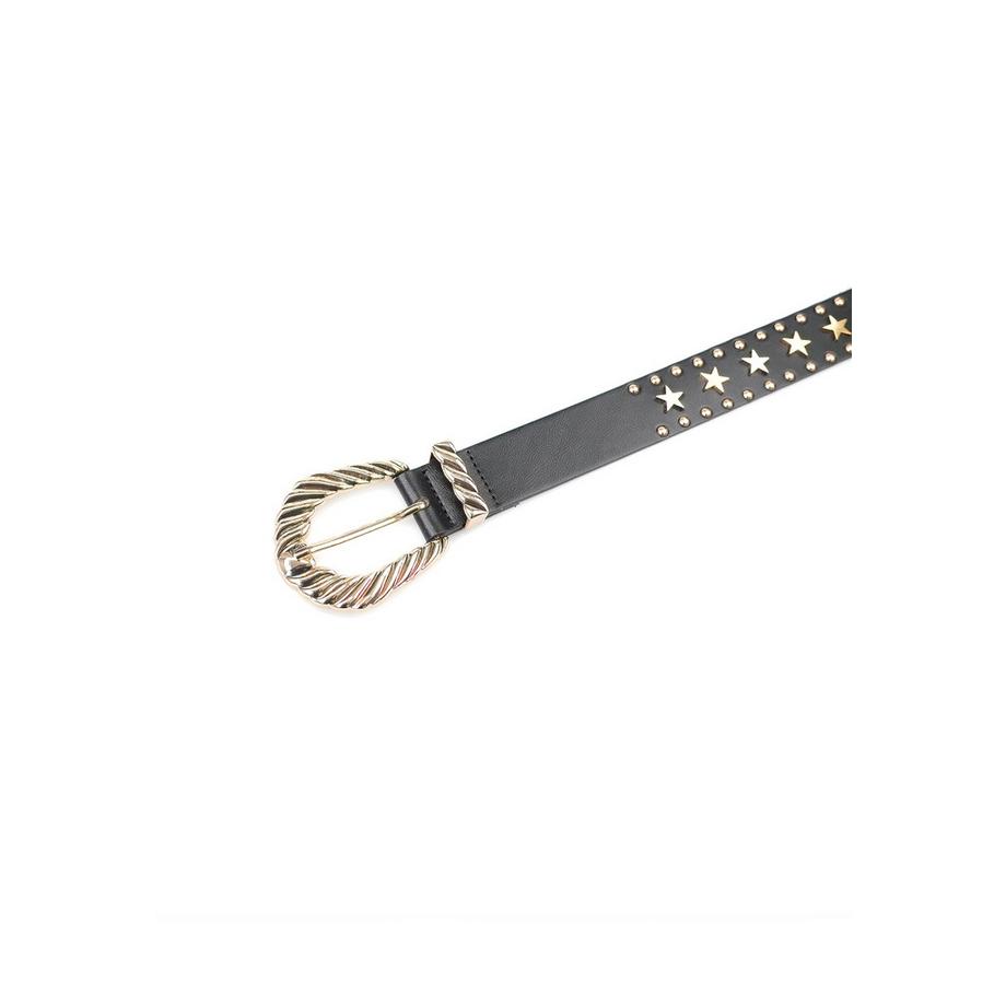 AVANT-GARDE PARIS  Ceinture noire élégante avec détails étoiles 