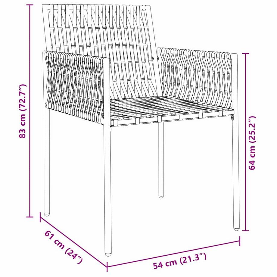 VidaXL Esszimmer-set für den außenbereich poly-rattan  