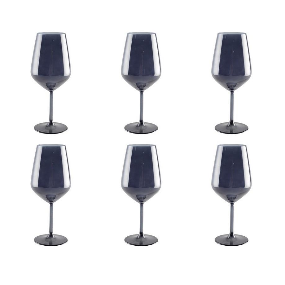 Aulica  VERRES A VIN NOIR - LOT DE 6 
